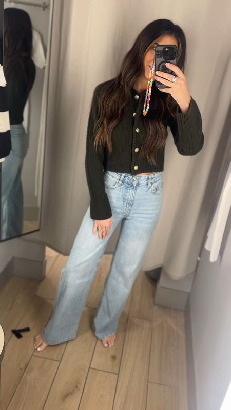 New H&M try on! Wide leg jeans are a great look a like for less of the Levi ribcage jeans. These cost 1/3 of the price  

#LTKfindsunder50