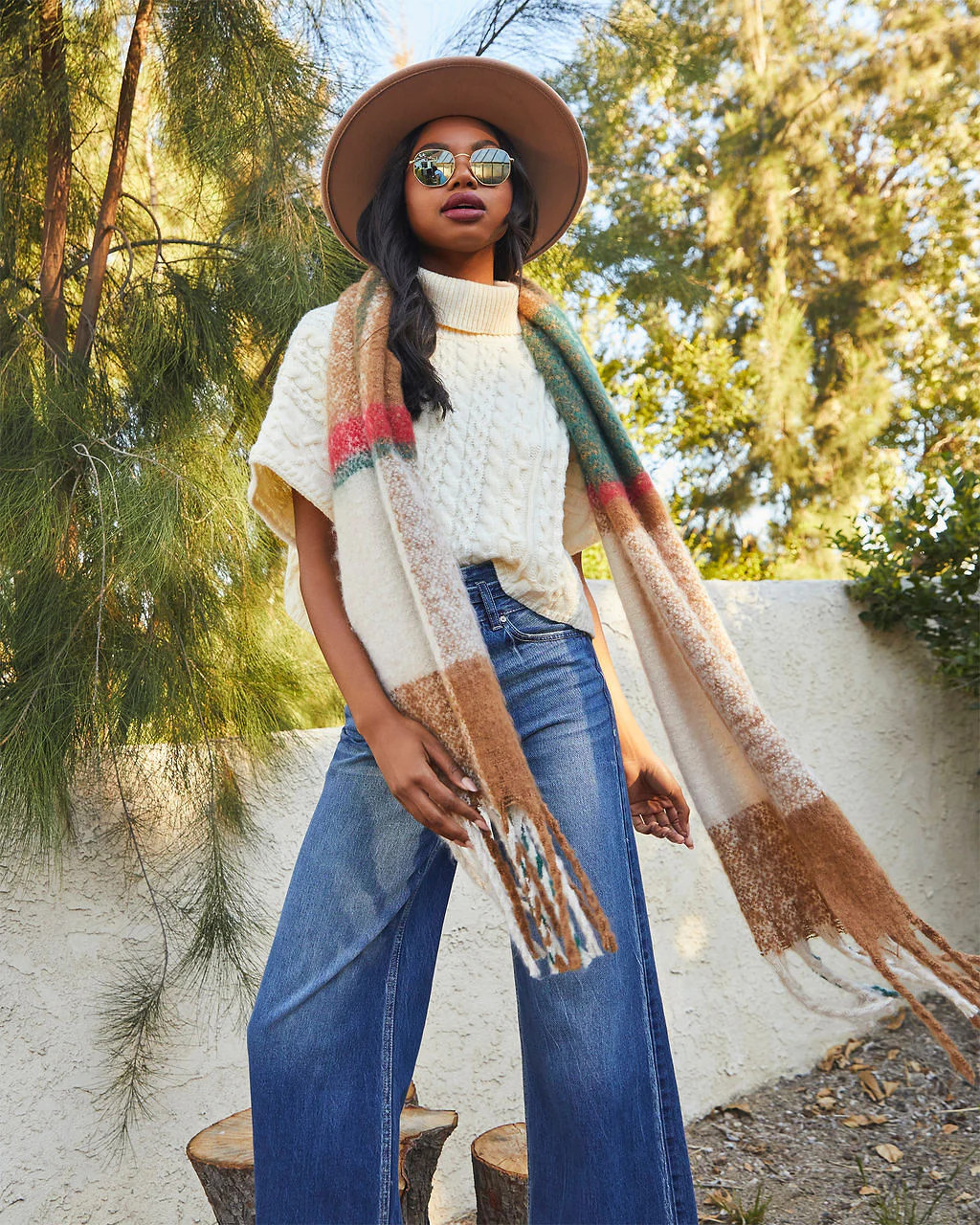 Claire Large Pattern Blanket Scarf | VICI