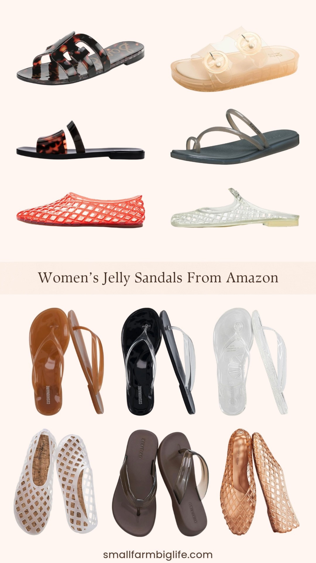 Jelly sandals are back and better than ever and Amazon has the most fun and affordable styles right now! From classic jelly flip flops and comfortable slides to breathable mesh ballet flats, closed toe mary jane mules, and the prettiest tortoiseshell styles, there is a perfect jelly shoe for every summer occasion. Lightweight, water resistant, and so easy to wear from the pool to the beach to everyday errands. Such a fun summer shoe trend at prices you will love. Linking all my favorites below! 

 #LTKSeasonal #LTKOver40 #LTKTravel
