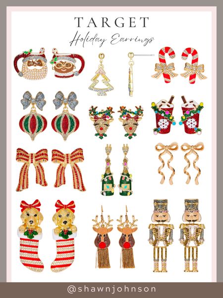 Dazzle in style this holiday season with these festive earrings from Target. #TargetHolidayEarrings #FestiveFashion #EarringEnvy #HolidayGlam #SeasonalSparkle #JewelryLove #AccessorizeForTheHolidays #TargetFinds #Earrings #ChristmasEarrings #ChristmasJewelry



#LTKstyletip #LTKfindsunder50 #LTKHoliday