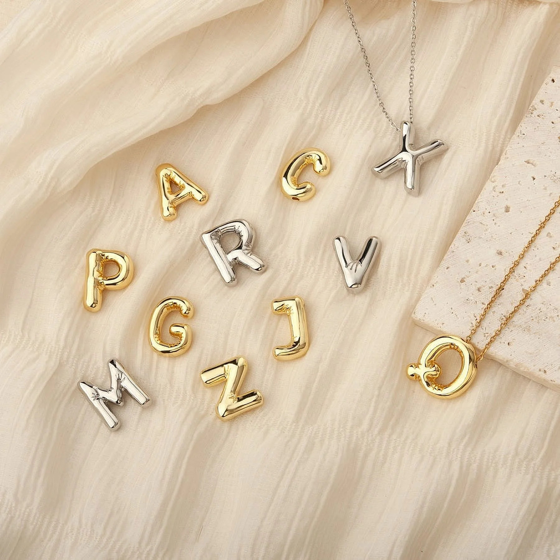 Anavia Letter J Dainty Initial Necklaces for Women Girls Balloon Letter Jewelry for Mom Birthday ... | Walmart (US)