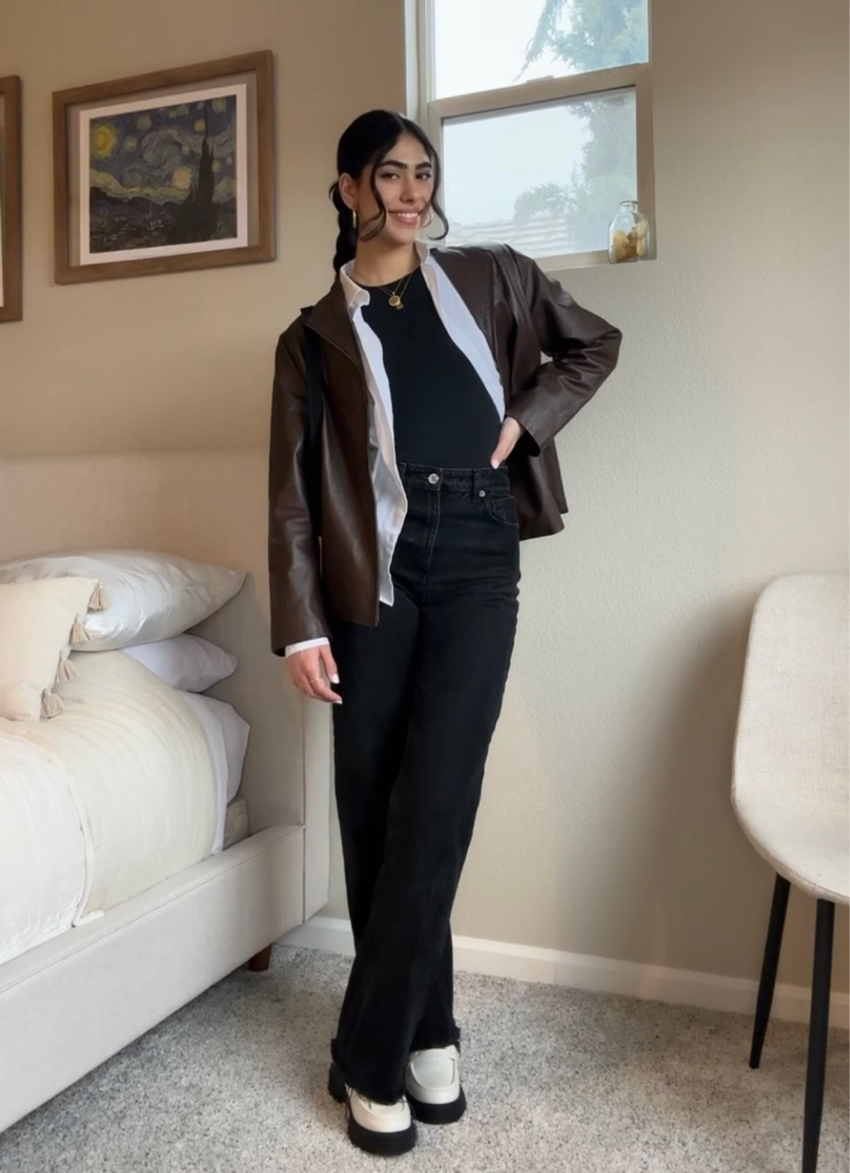 How to style a brown leather jacket🤎 business casual pinterest outfit inspo

#LTKfit #LTKworkwear #LTKstyletip
