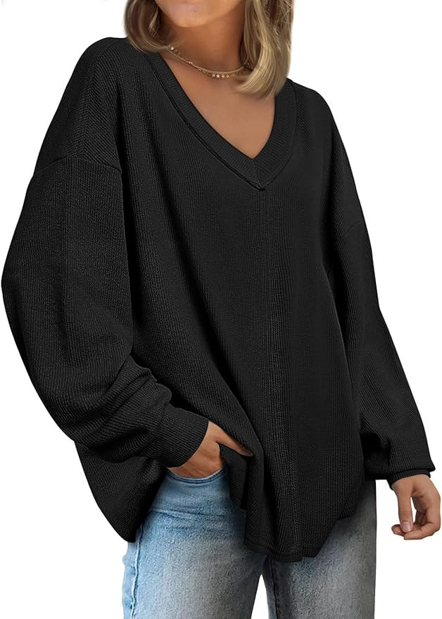 Trendy Queen Womens Oversized Sweatshirts Sweaters Casual Pullover Loose Long Sleeve Tops Shirts ... | Amazon (US)