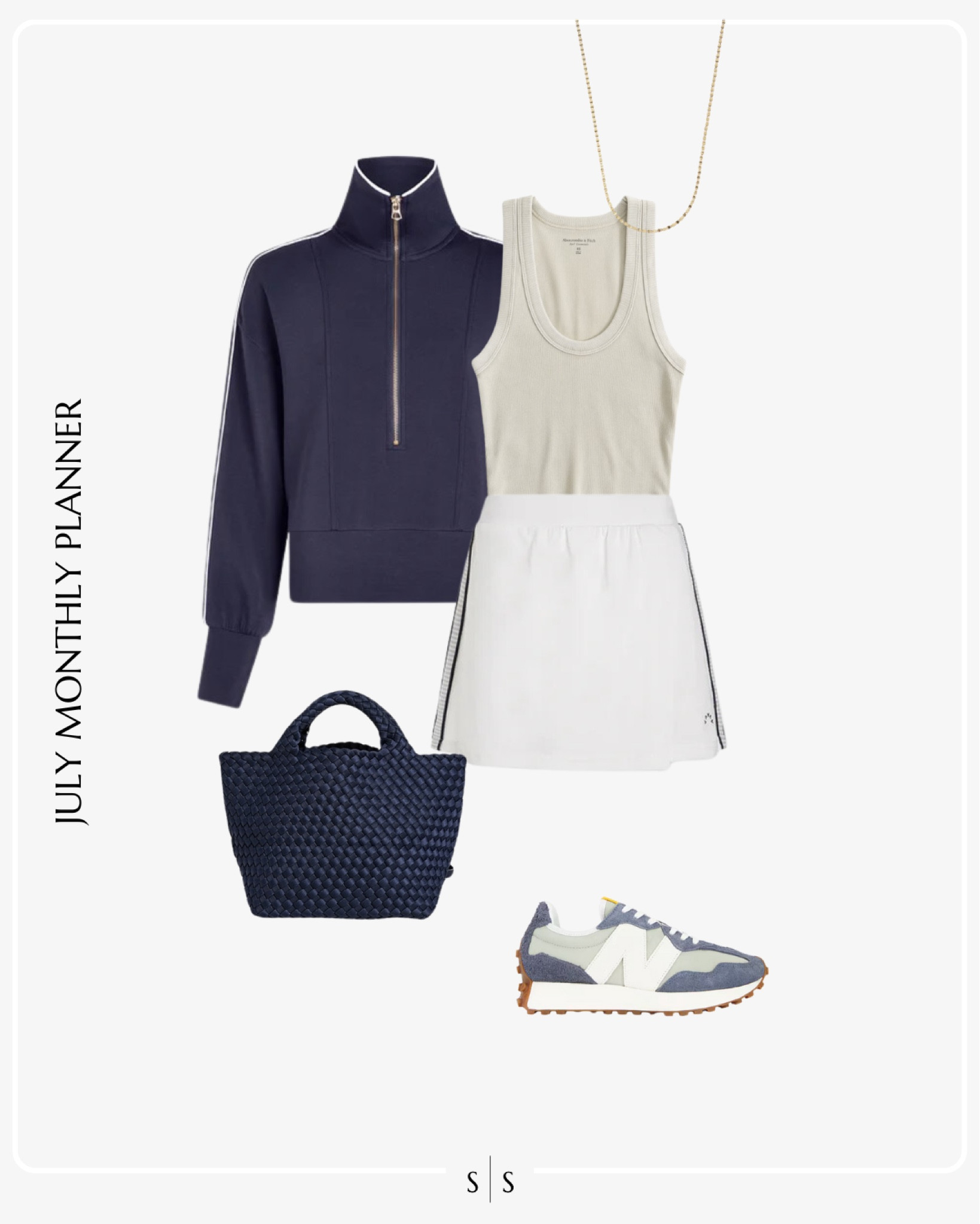 Monthly outfit planner JULY: Summer looks | tennis skirt, pullover, scoop neck tank, sneakers, woven tote

Weekend wear, Athleisure, activewear, active wear

See the entire calendar on thesarahstories.com ✨ 


#LTKStyleTip