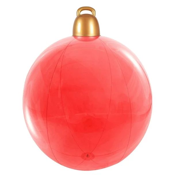 Holiday Time Christmas Blow Up Inflatable Giant Red Ornament, 4' | Walmart (US)