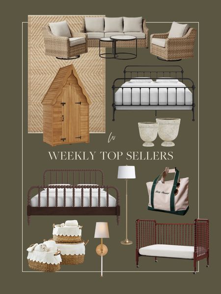 This week’s top sellers! A combination of favorites in our home, and finds that I have shared and love. Our outdoor patio set, pieces in baby girl’s nursery, cottage style bed frames and more! 

#LTKhome #LTKstyletip