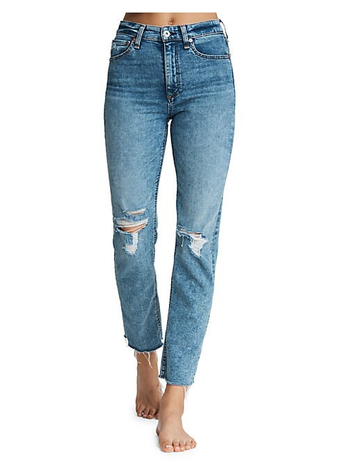 Rag & Bone Women's Nina High-Rise Ankle Cigarette Jeans - Bloomfield - Size 24 (0) | Saks Fifth Avenue