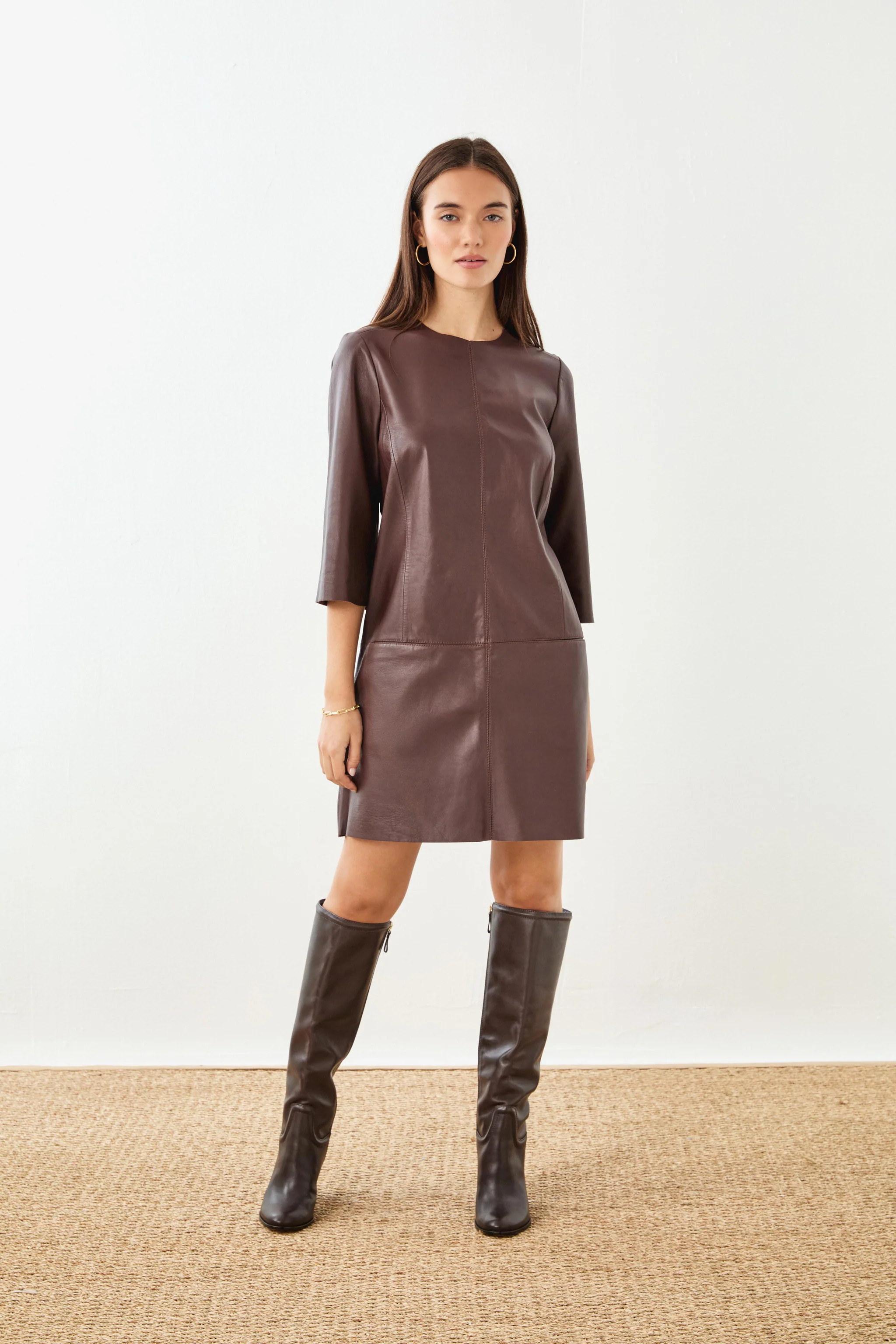 Madison Leather Dress-Chicory-Madison Avenue | Cartolina