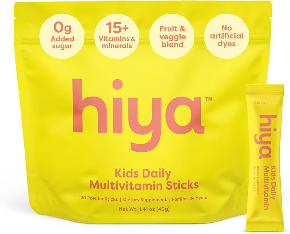 Hiya Kids Multivitamin – 15+ Essential Vitamins & Minerals with Fruits & Veggies for Ages 2+, S... | Amazon (US)
