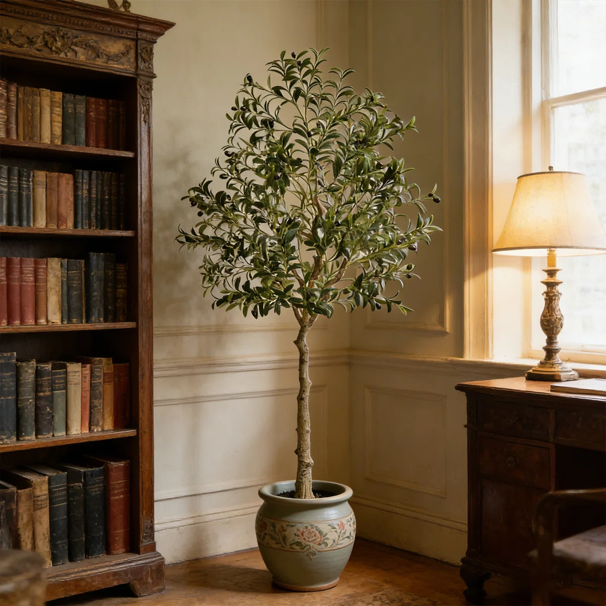 6 FT Artificial Olive Tree, Lifelike Green Fake Potted Tree for Home Office Warehouse Decor Indoo... | Wayfair North America