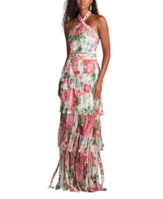 Somaya Floral Print Fringe Gown | Bloomingdale's (US)