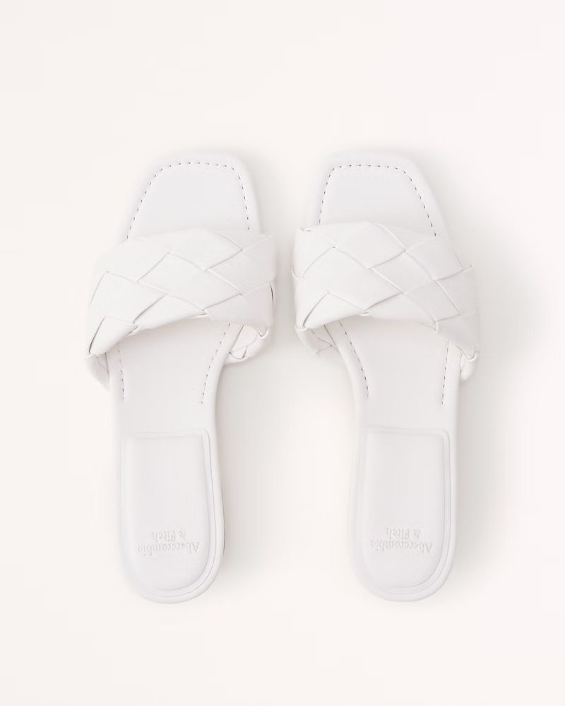 Basketweave Heel Sandals | Abercrombie & Fitch (US)