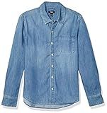 PAIGE Men's Bedford Denim Shirt, Willow Blue, L | Amazon (US)
