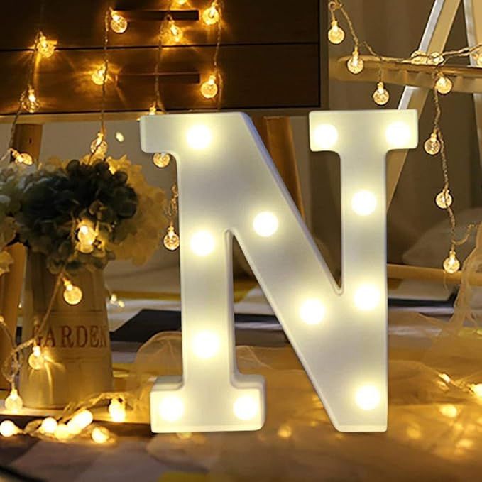 LED Marquee Letter Lights Sign 26 Alphabet Light Up Letters Sign for Night Light Wedding Birthday... | Amazon (US)