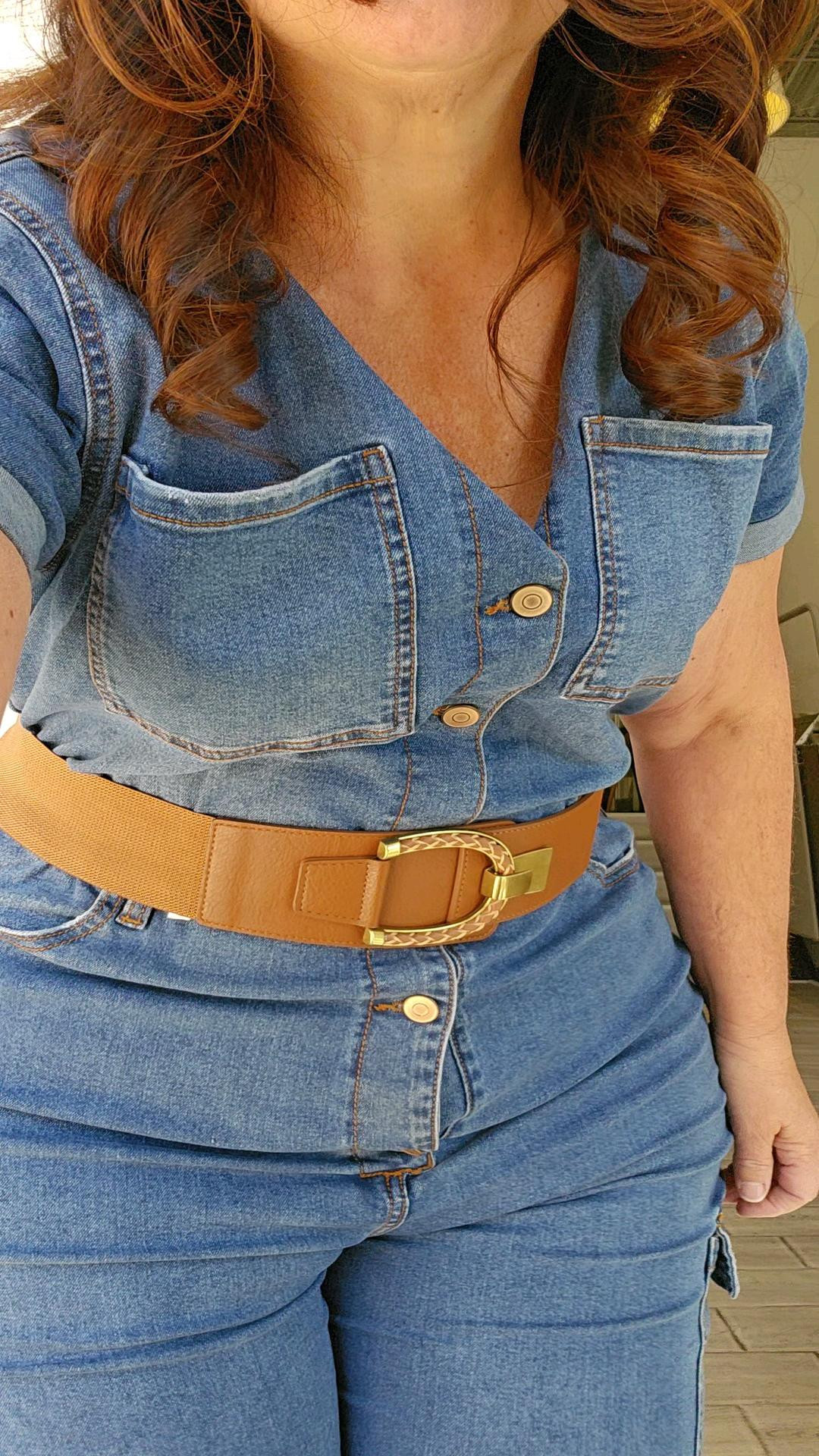 Two in One Denim Jumpsuit. STYLE TIP: Wear the Collar tucked in and you have a V-Neck look that creates an elevated elongated style.Tying in a belt the color of the stiching creates a pulled together fall outfit. This Boiler Suit is size XL for reference.Denim is trending Fall Looks

#LTKFallSale #LTKMidsize #LTKPlusSize
