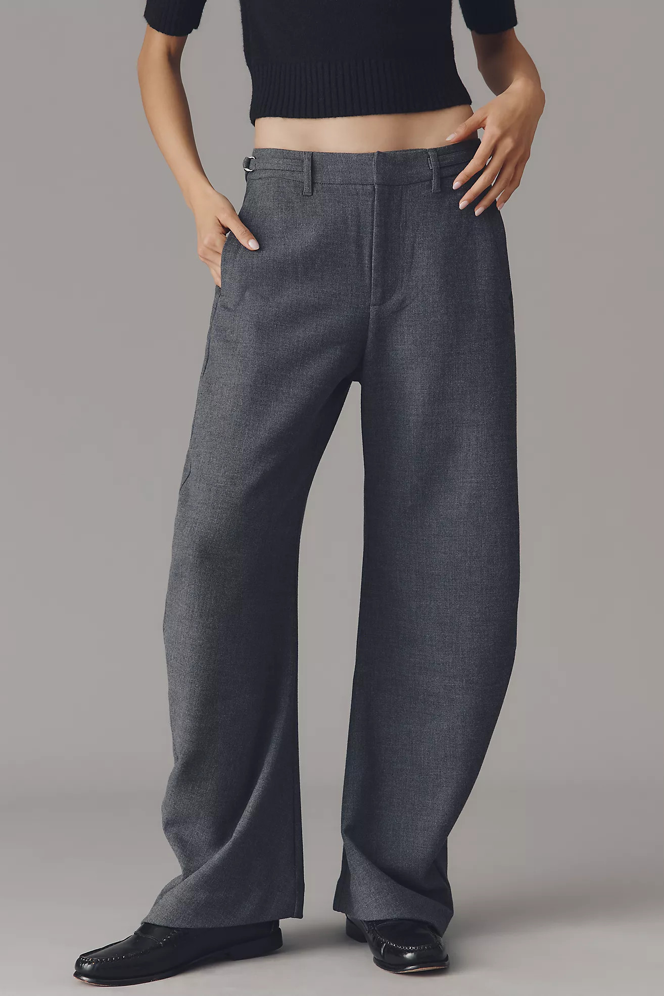 Maeve Draped Relaxed Curve Pants | Anthropologie (US)