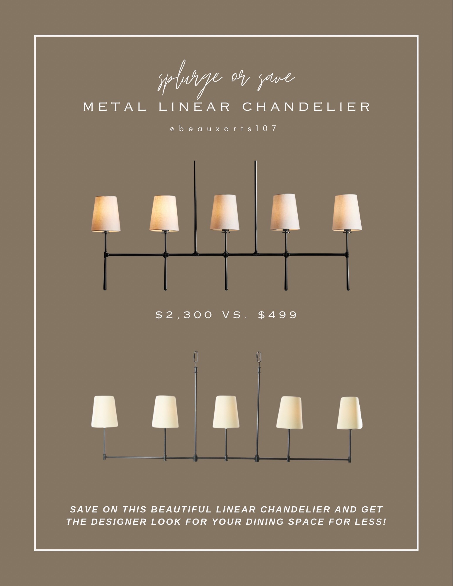 Save on this beautiful designer look for less linear chandelier 

#LTKStyleTip #LTKSaleAlert #LTKHome