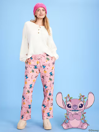 Old Navy x Disney Mid-Rise Printed Flannel Pajama Pants for Women | Old Navy (US)
