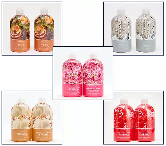 HomeWorx by Slatkin + Co. S/2 22oz Seasonal Hand Soaps - QVC.com | QVC