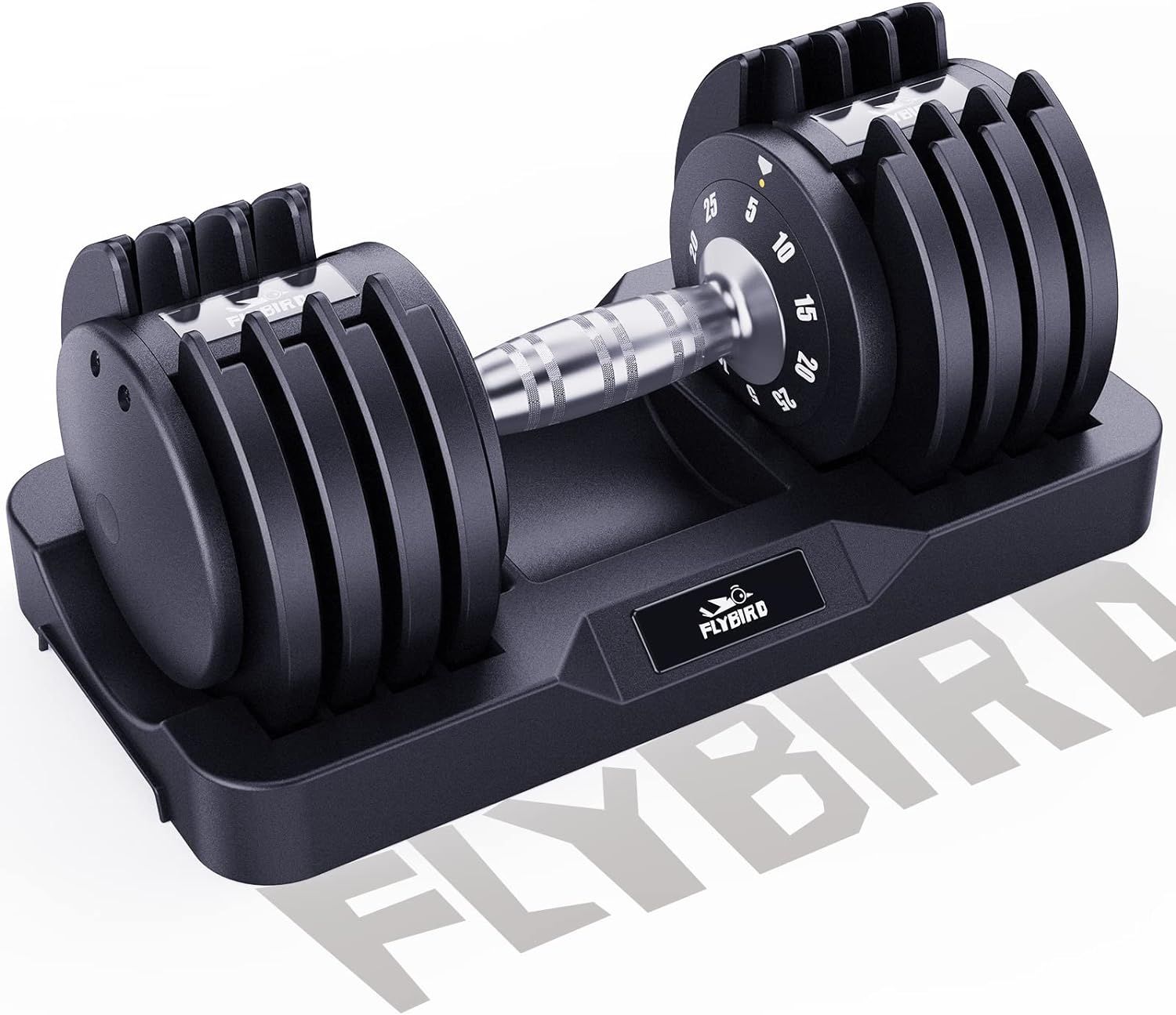 FLYBIRD Adjustable Dumbbell,25/50/55lb Dumbbell for Men and Women with Anti-Slip Metal Handle,Fas... | Amazon (US)