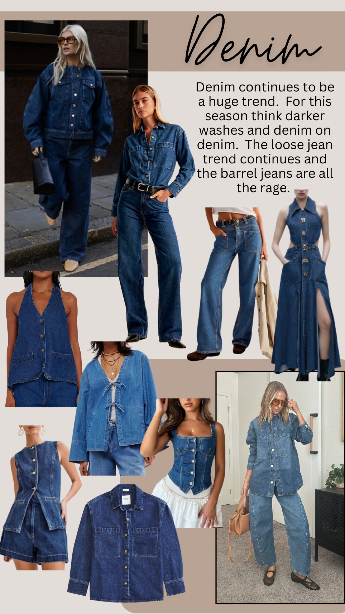 Denim trend 

#LTKStyleTip #LTKSeasonal