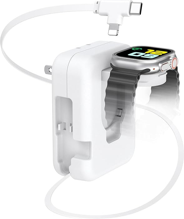 3 in 1 Retractable Wall Charger for Apple Watch,36W Fast Charging Block with 31 Inch Lighteing& T... | Amazon (US)