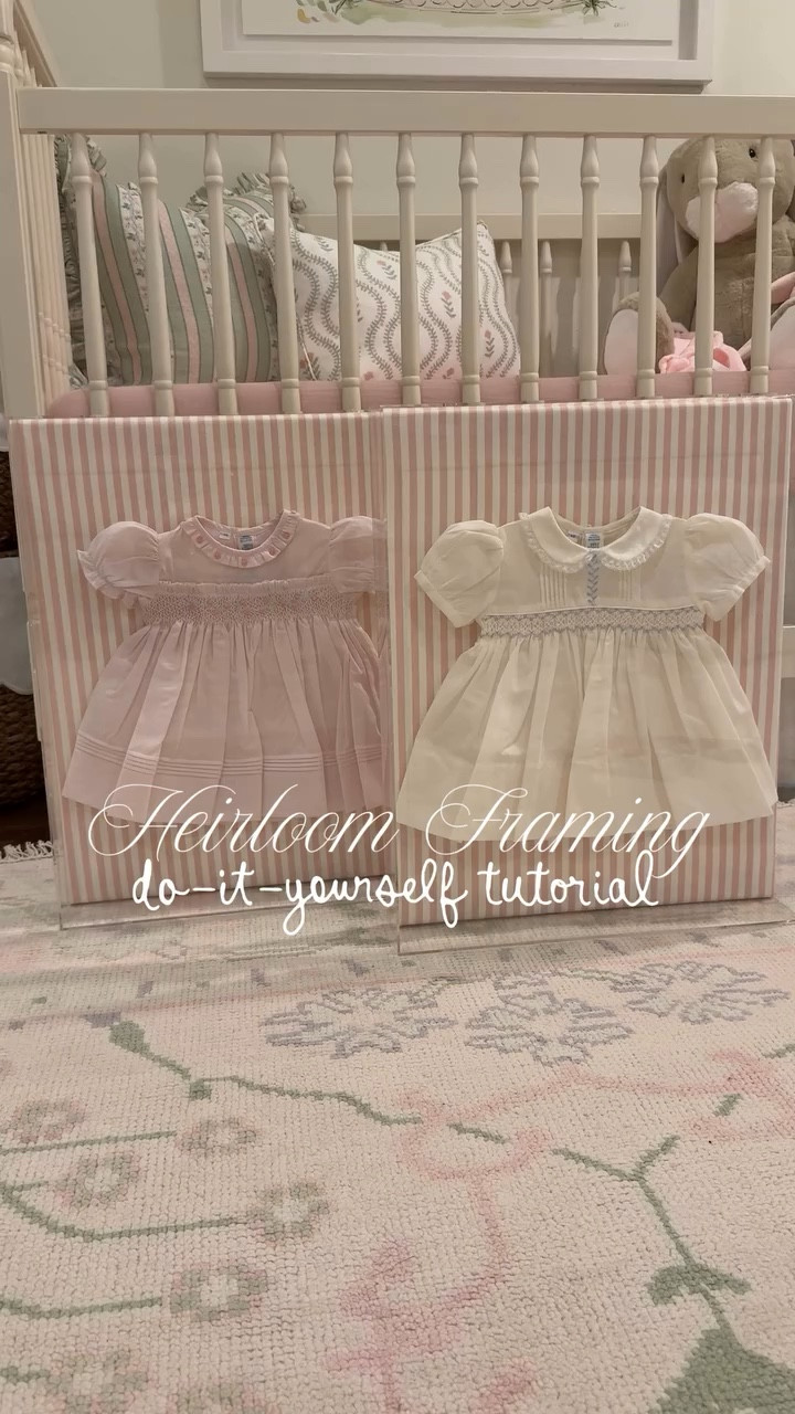 comment HEIRLOOM and I’ll send over everything I used for this heirloom framing DIY👶🏼🎀 your wallet will thank me!

followed the tutorial from @emilieelmireyawn 🤍

#heirloom #heirloombaby #keepsake #grandmillennial #babygirlnursery