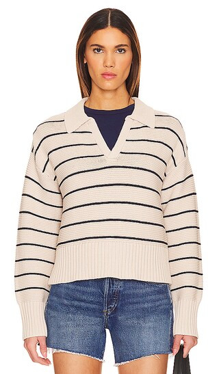 Arlo Pullover in Dove Navy Stripe | Revolve Clothing (Global)