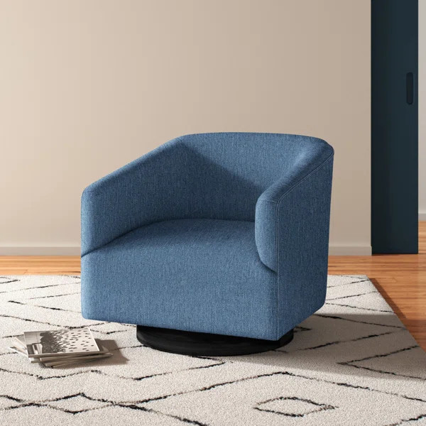 Donovan Upholstered Swivel Barrel Chair | Wayfair North America