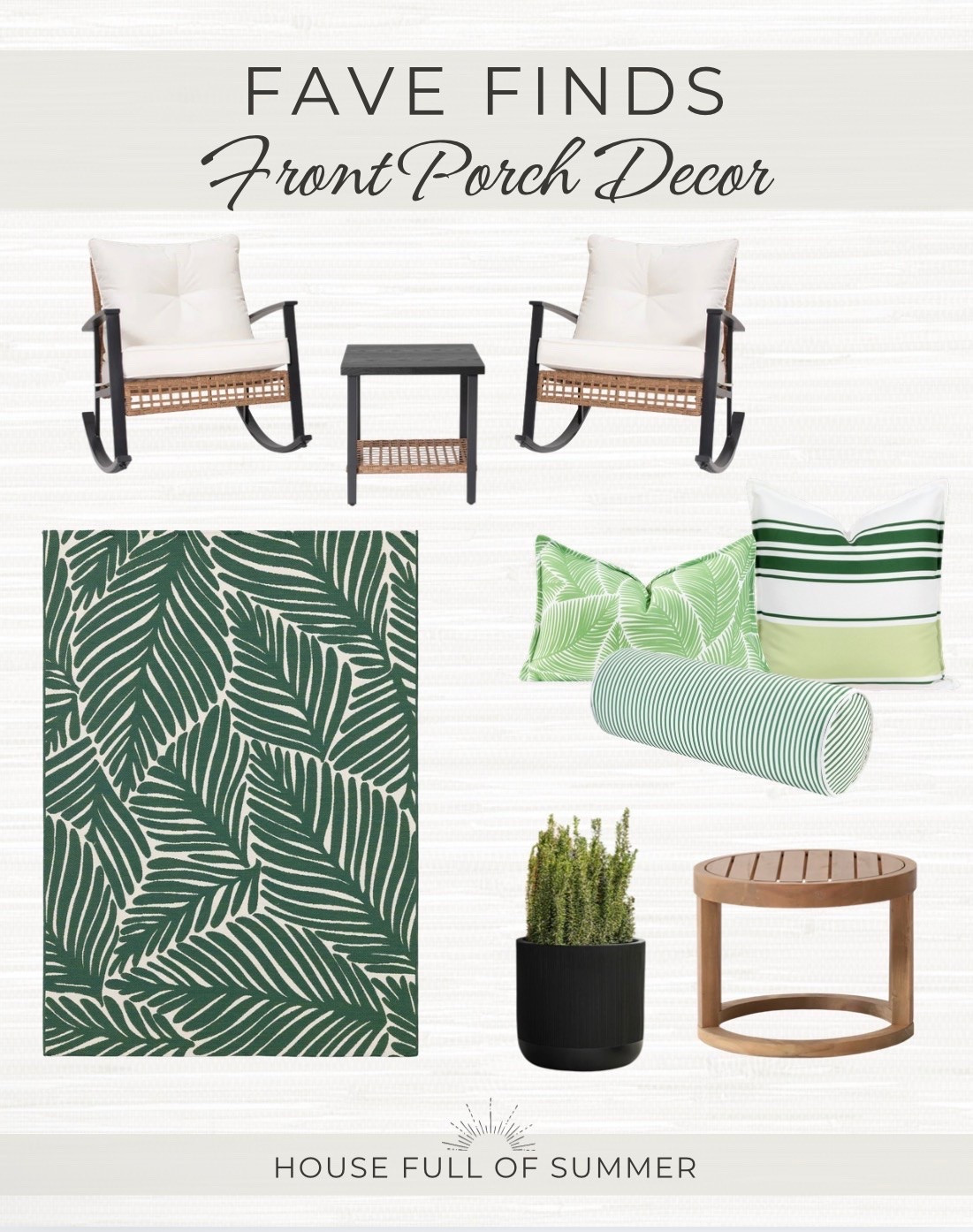 Front porch decor green tropical outdoor living conversation set

#LTKHome #LTKSeasonal #LTKSaleAlert