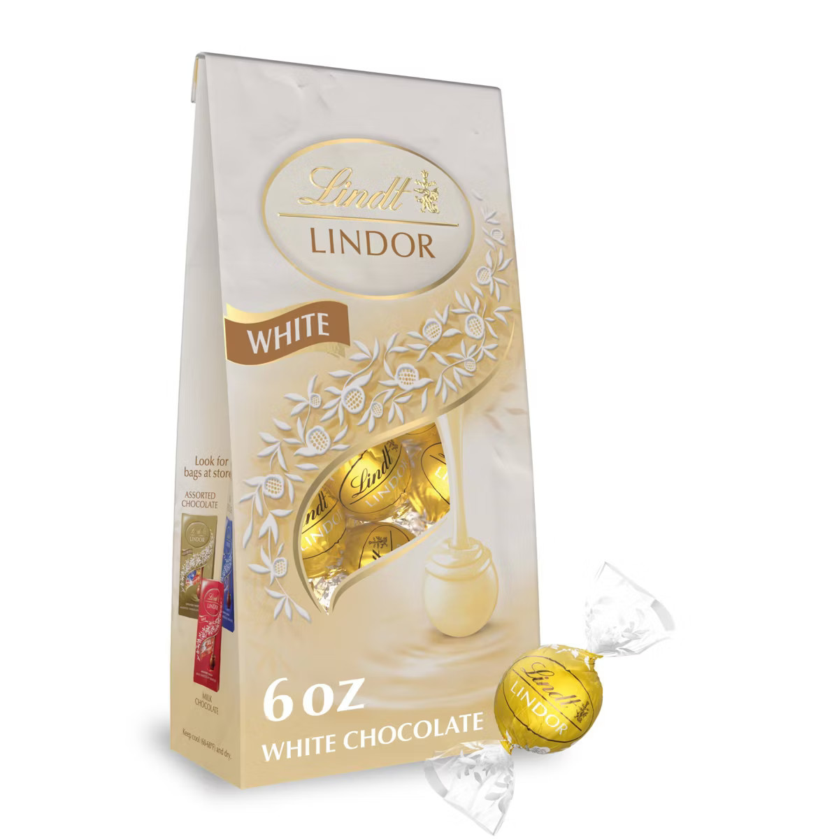 Lindt Lindor White Chocolate Candy Truffles - 6 oz. | Target