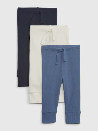 Baby First Favorites TinyRib Pants (3-Pack) | Gap (US)