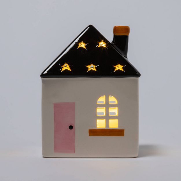 Light Up You Put a Spell on Me Ceramic House with Stars Halloween Decorative Figurine - Hyde & EE... | Target