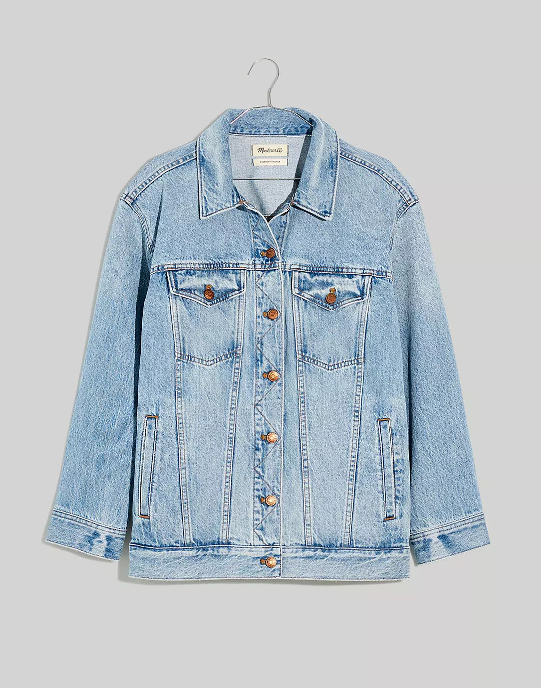 The Oversized Trucker Jean Jacket in Kelson Wash | Madewell