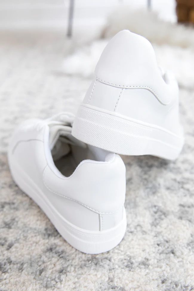 The Jenny White Solid Sneakers | Pink Lily