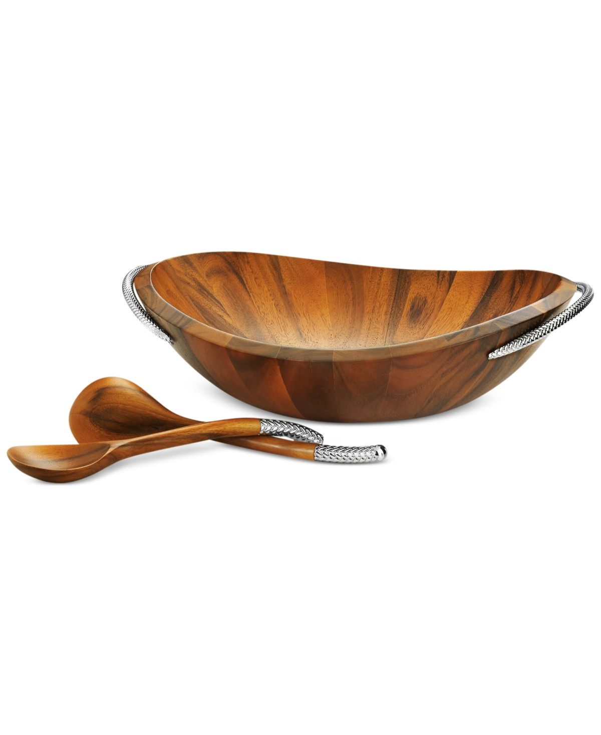 Nambe Braid Salad Bowl with Servers | Macys (US)