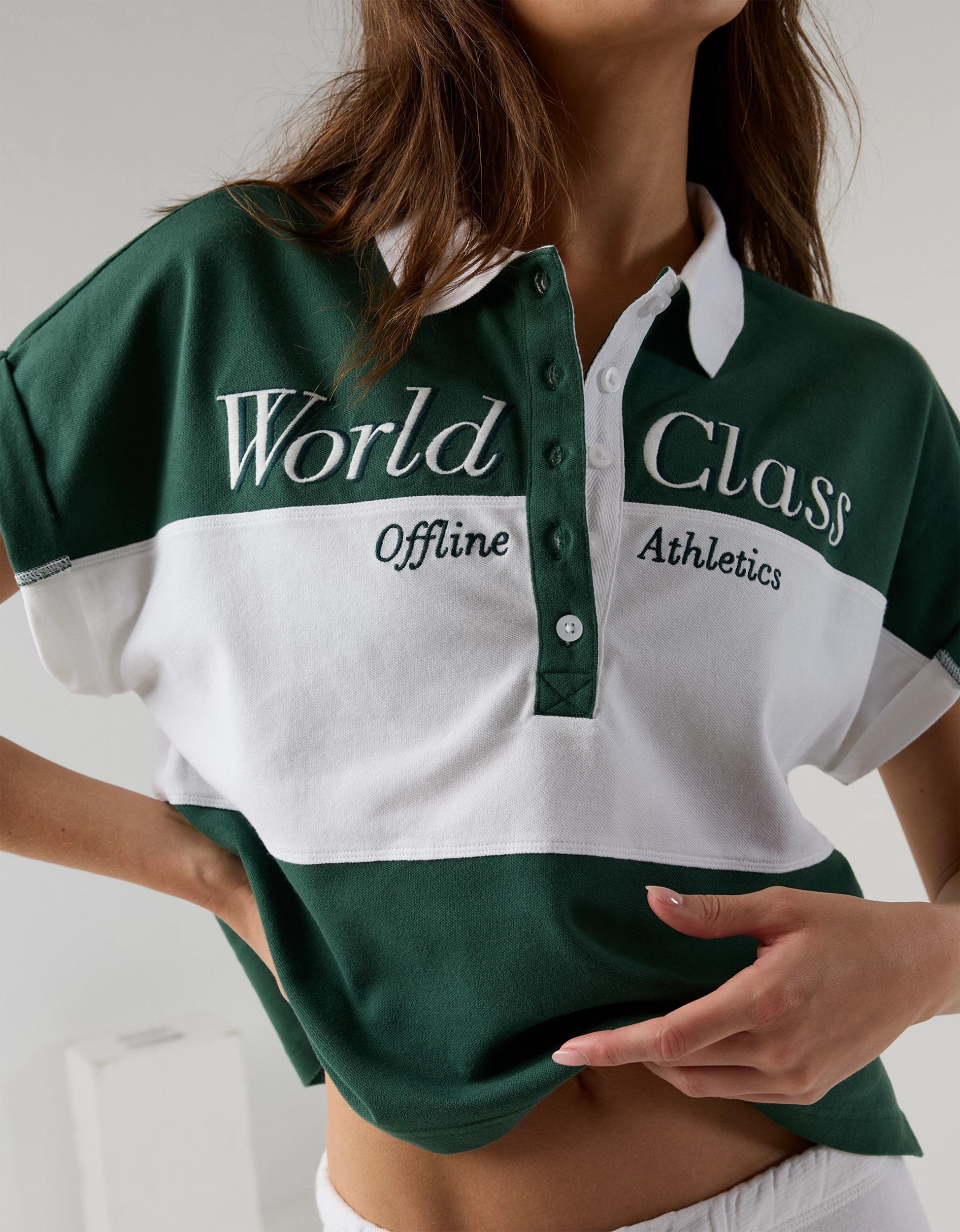OFFLINE By Aerie Pique Rugby Polo T-Shirt | Aerie