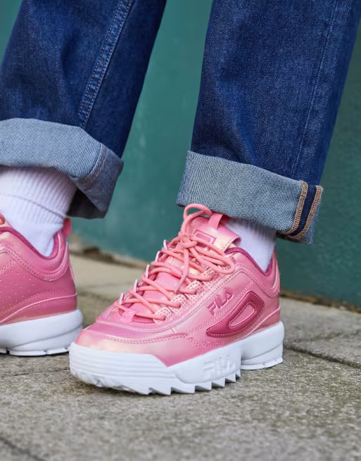 Fila Disruptor II sneaker in metallic pink | ASOS (Global)