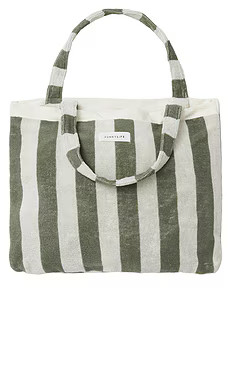 Sunnylife Twin Beach Towel 2-in-1 in Tote Bag The Vacay Olive Stripe from Revolve.com | Revolve Clothing (Global)