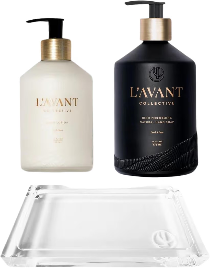 L'AVANT Collective Deluxe Hand Soap & Lotion Bundle with Luxurious Lucite Tray – Hydrating Shea... | Amazon (US)