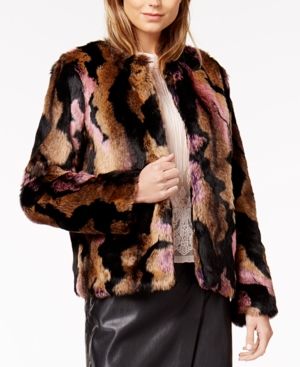 Bar Iii Faux-Fur Coat, Created for Macy's | Macys CA