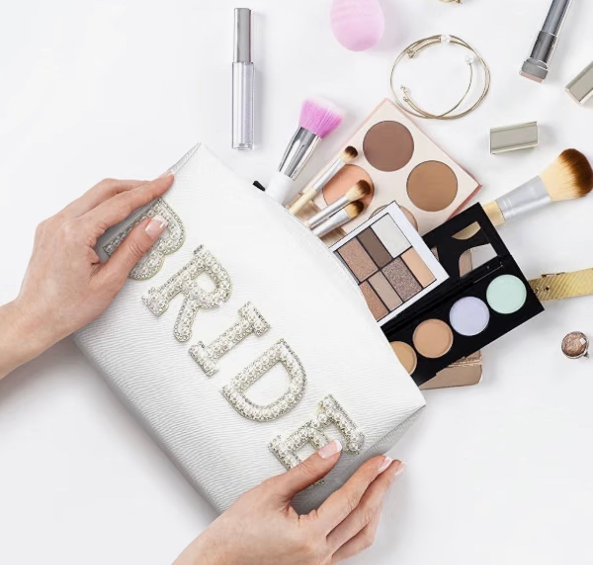 Bridal pouches are a cute accessory for bachelorette parties, bridal showers, and wedding morning! 

Select pouches on sale for Prime Day!