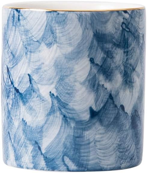 Ceramic Pen Holder Stand Cup Pencil Organizer Makeup Brush Holders for Home Office Desk (A) | Amazon (US)