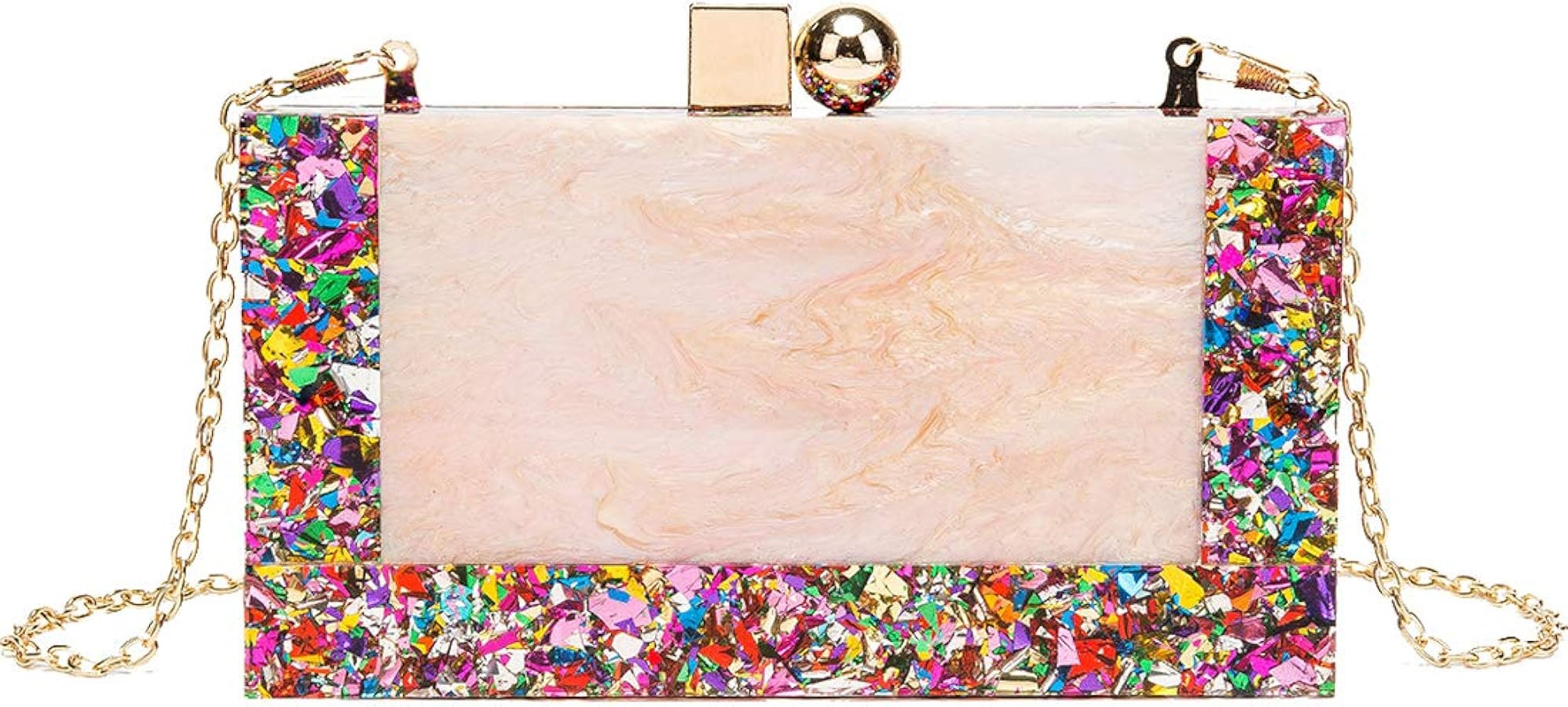 LETODE Acrylic Clutch Purses for Women Evening Clutch Bag Purse Handbag Wedding Party Cocktail | Amazon (US)