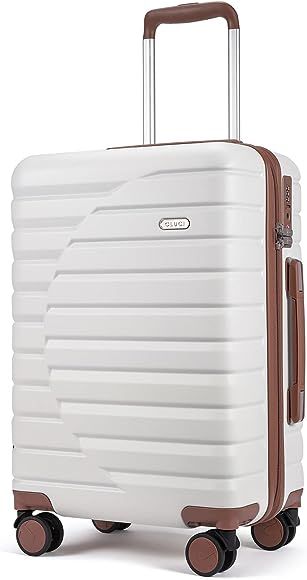 CLUCI Carry On Luggage with Spinner Wheels,Lightweight Hardside Suitcase PC Hardshell Luggage wit... | Amazon (US)