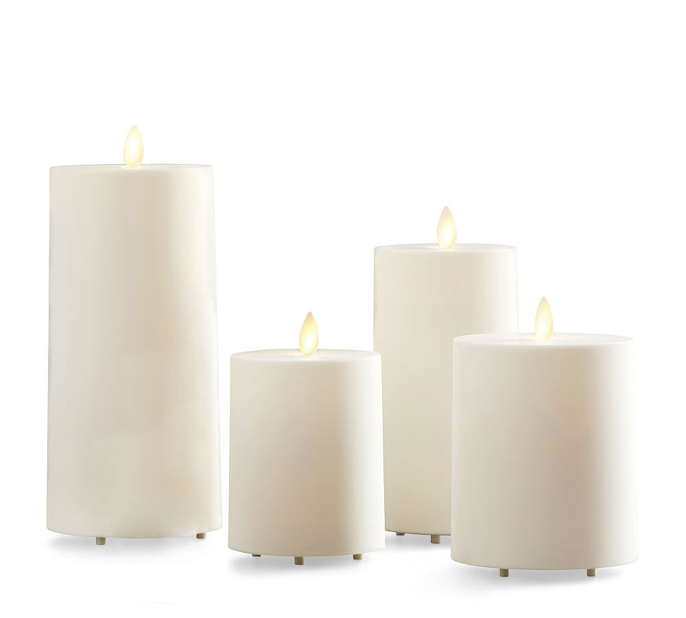 Premium Flickering Flameless Outdoor Pillar Candle | Pottery Barn (US)