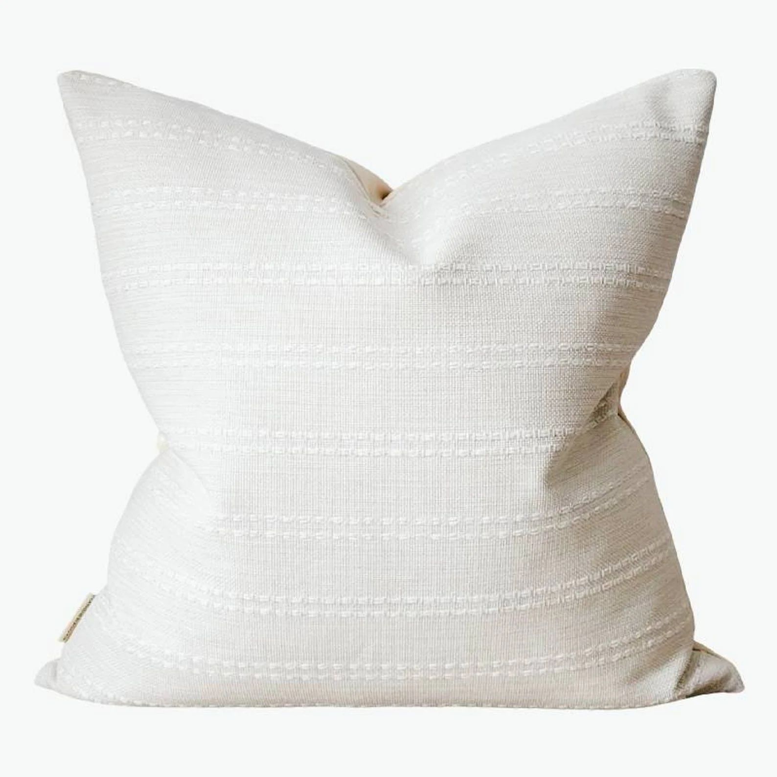 Cream And White Woven Stripe Pillow, Off-White Throw Pillow, Traditional Pillow, Neutral Pillow, ... | Etsy (US)