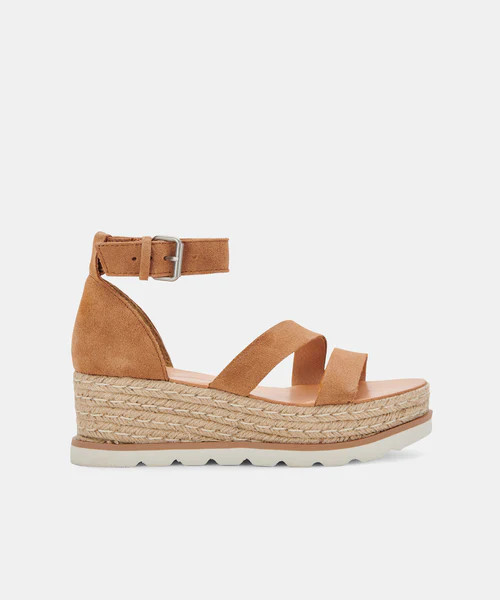 LIVIE WEDGES IN COGNAC SUEDE | DolceVita.com