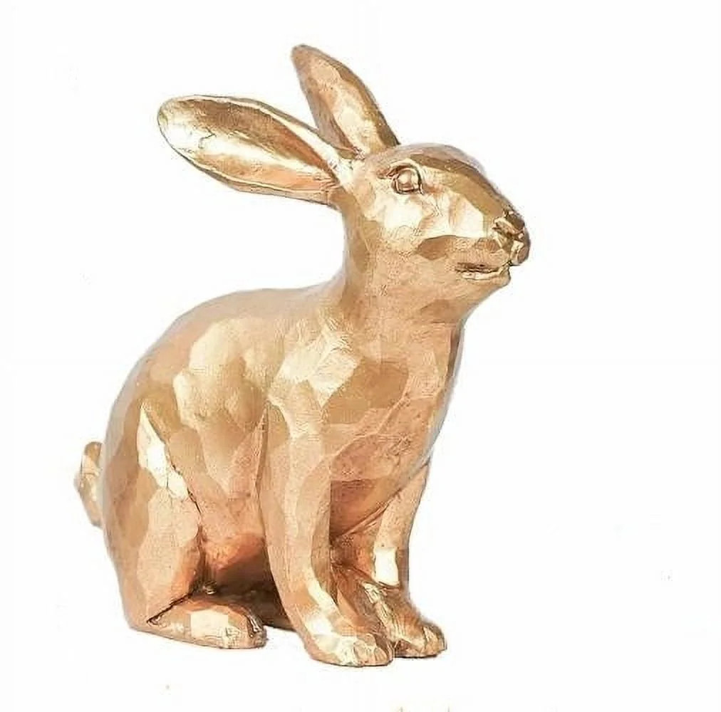 Resin Gold Bunny Decor Rabbit Figurines, Small Easter Bunny Figurine, Vintage Easter Rabbit Statu... | Walmart (US)