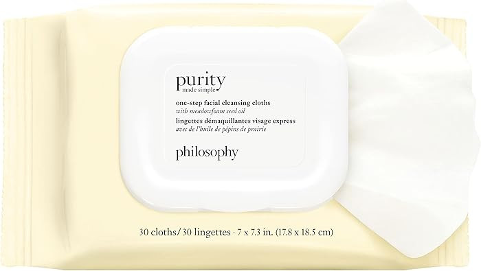 philosophy purity made simple one-step facial cleansing cloths - easily removes makeup, dirt & oi... | Amazon (US)